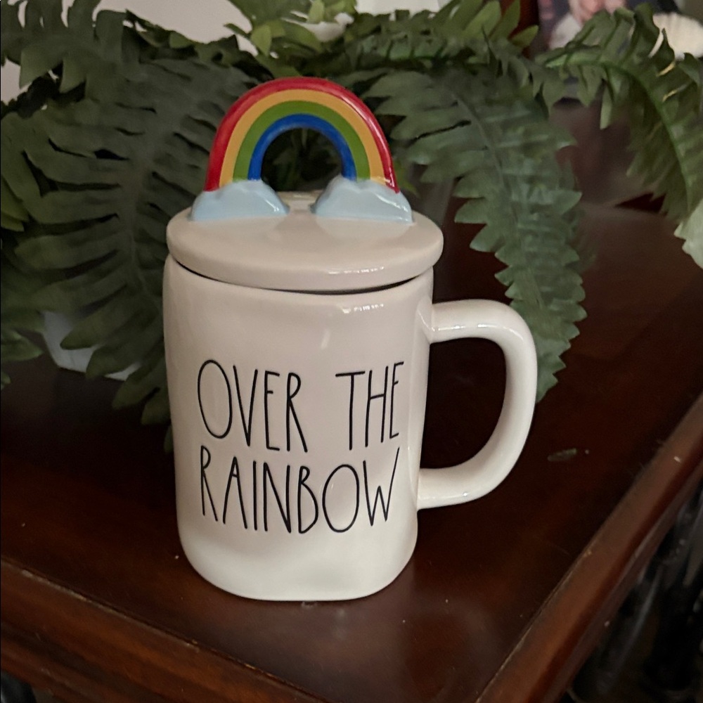 Over the Rainbow Ceramic Mug with Lid